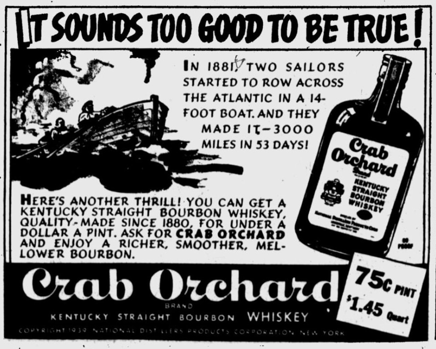 Whiskey ad 1939