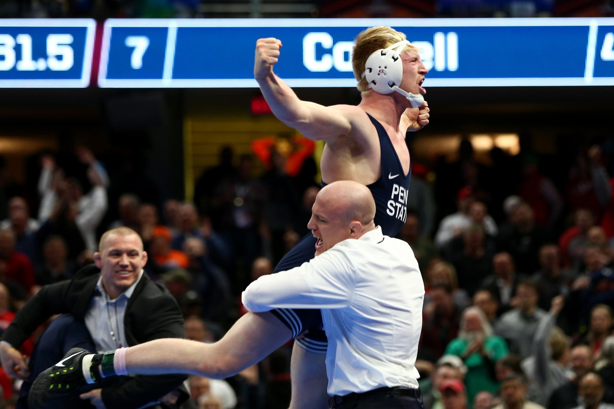 Bo Nickal and Cael Sanderson