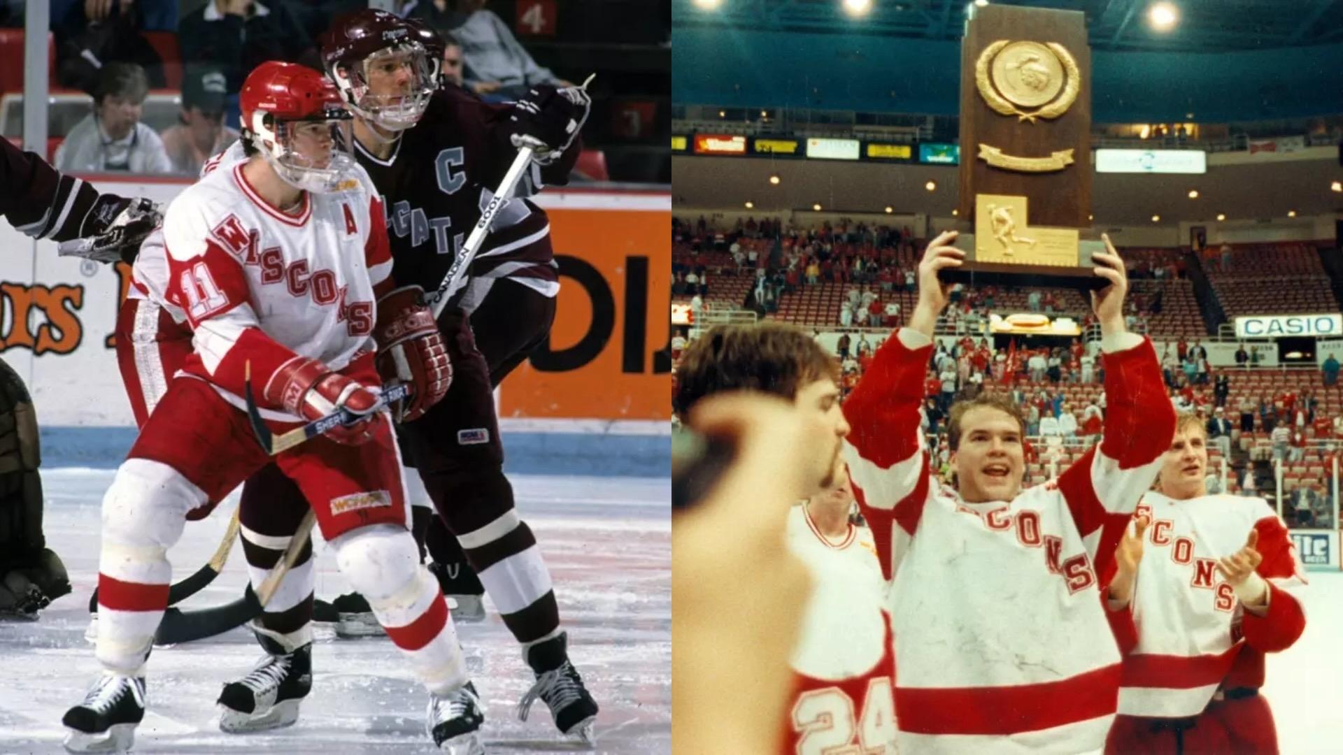 John Byce as a member of the Wisconsin Badgers men's hockey team