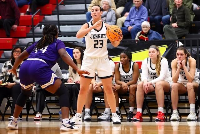 Reese Schaaf looks to the hoop in DII women's basketball.