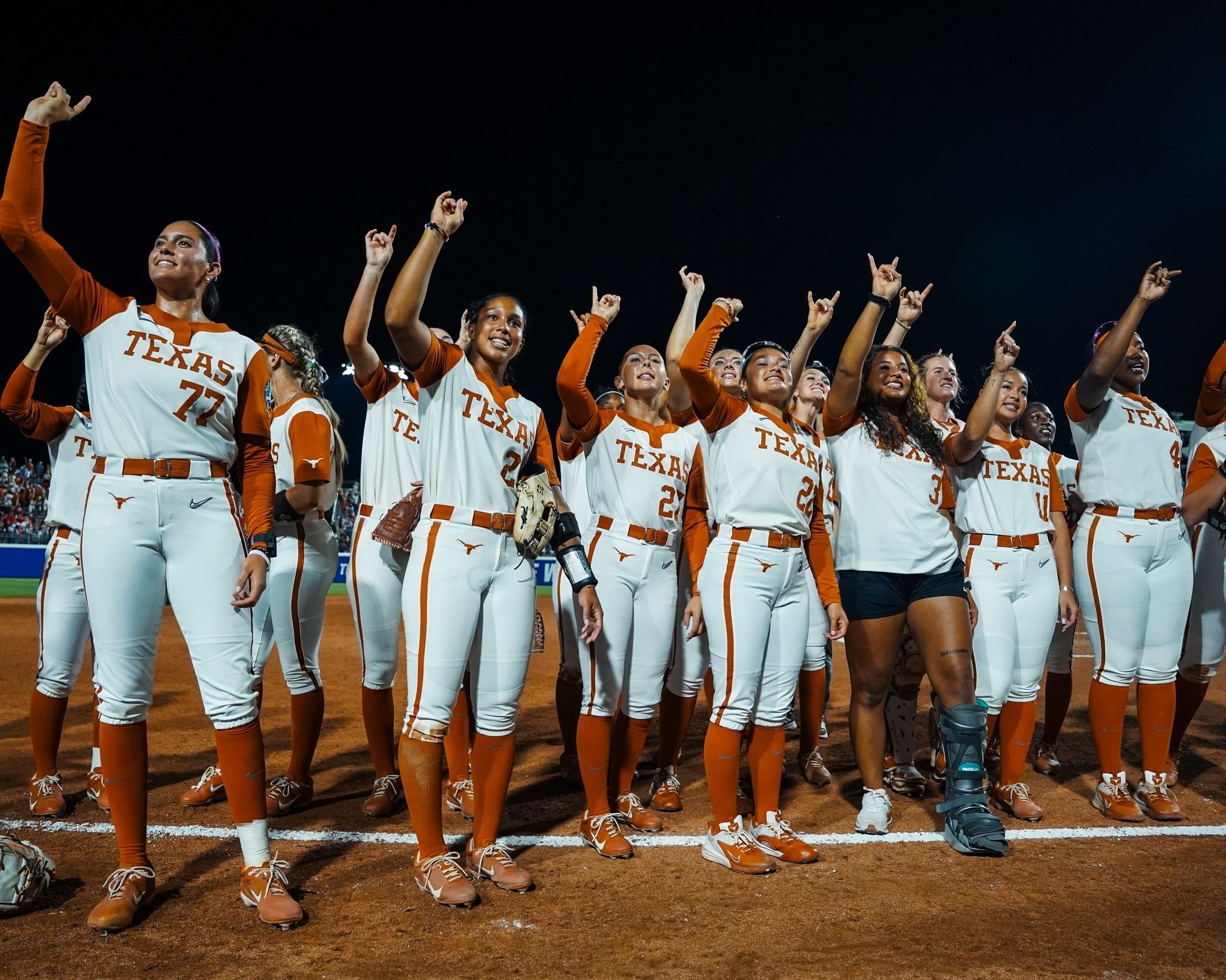 Texas softball wins Game 1