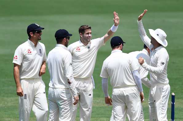 Woakes was the standout of an England attack missing Anderson and he claimed two wickets in each session.