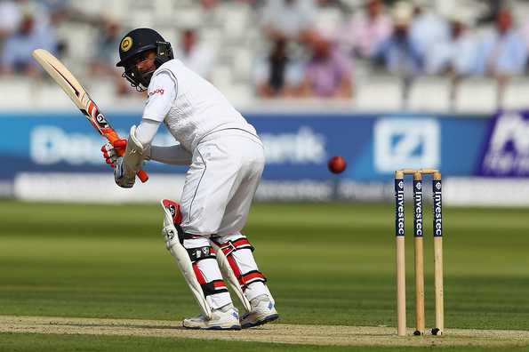 Kaushal Silva (above) and Dimuth Karunaratne ensured Sri Lanka's safe passage to Lunch