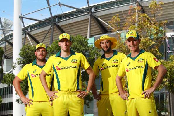 Jhye Richardson, second from left, is set to make his debut.