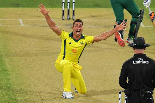 Stoinis picked up 3 for 35 to help Australia defend a low total.