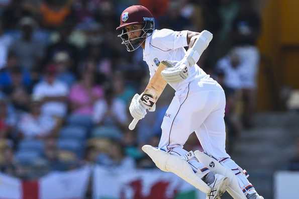 Dowrich finished unbeaten on 97 at Tea.