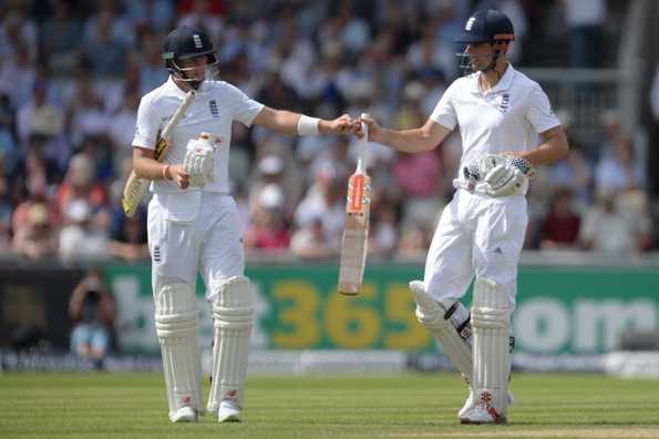 Alastair Cook got to his fifty off 55 deliveries
