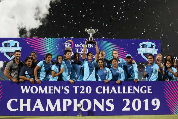 An ecstatic Supernovas after their title triumph