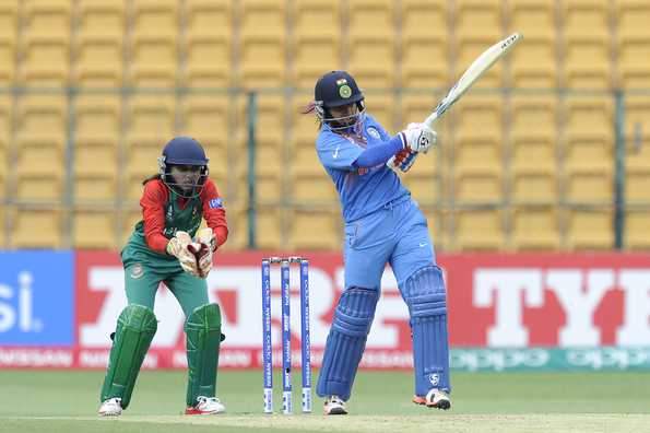 Mithali Raj in action against Bangladesh