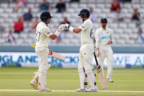 The pair added a fifty-run stand to revive England. 