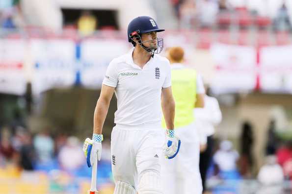 Alastair Cook flopped in the first Test against West Indies in Antigua.