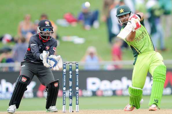 Ahmed Shehzad survived three times and scored 93 off 105 balls against UAE in Napier.