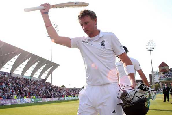 Joe Root leaves the field at the end of Day 3 after scoring 78 not-out.