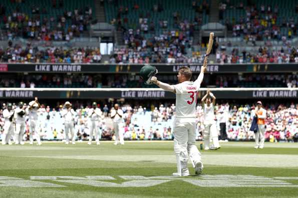Warner struck a fifty to lead Australia's fourth-innings chase. 