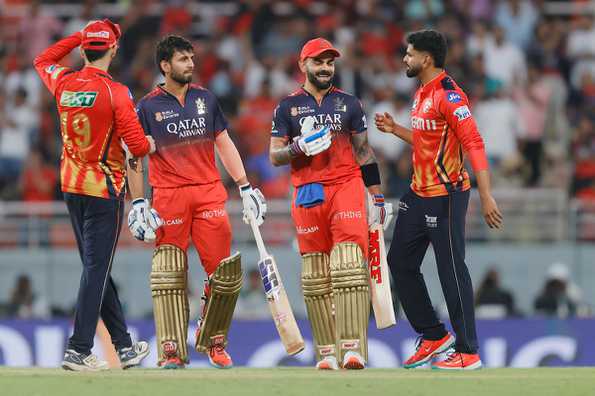 RCB and PBKS split the two league-phase meetings, each winning at the other's home.