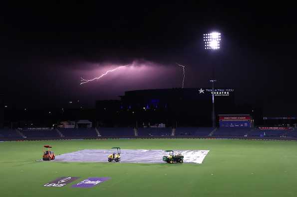 Torrential rain denied the two teams any cricket in the qualifier in Dallas
