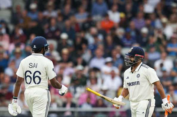 Sudharsan struck his maiden Test fifty and shared a 72-run stand with Pant