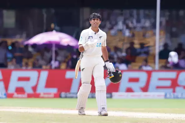 Rachin Ravindra (file pic) top-scored with a unbeaten 165. 