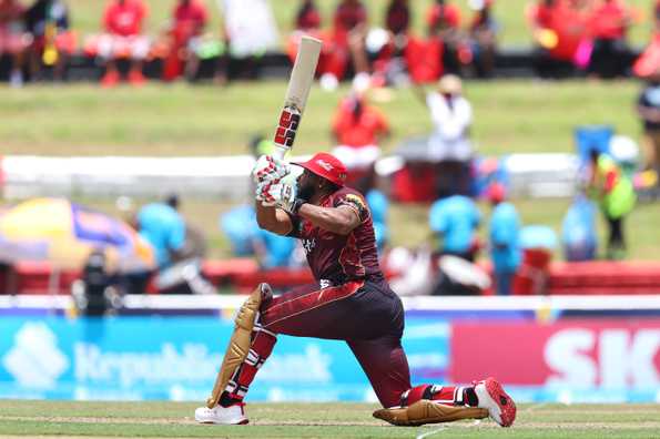 Pollard hit eight sixes in his 29-ball 65