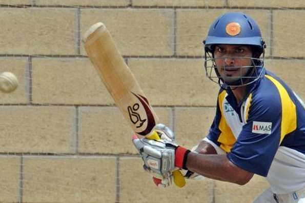 Sri Lankan cricketer Kumar Sangakkara plays a shot during a net practice session at the National Cricket Stadium in Karachi. Sangakkara has said Asia leads international cricket as the financial hub and custodian of the game which has pioneered unprecedented globalisation.