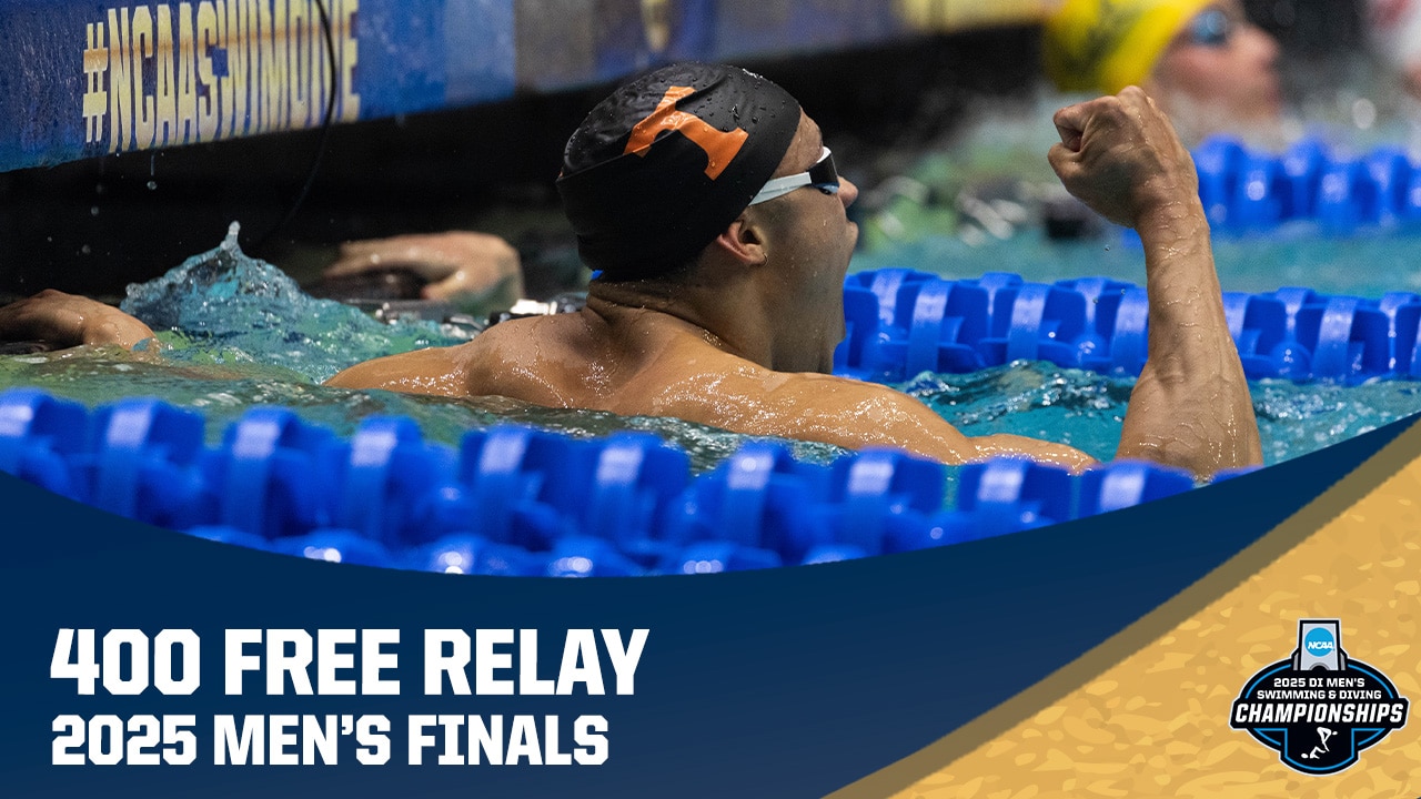 NCAA record men's 400 freestyle relay | 2025 NCAA swimming championships